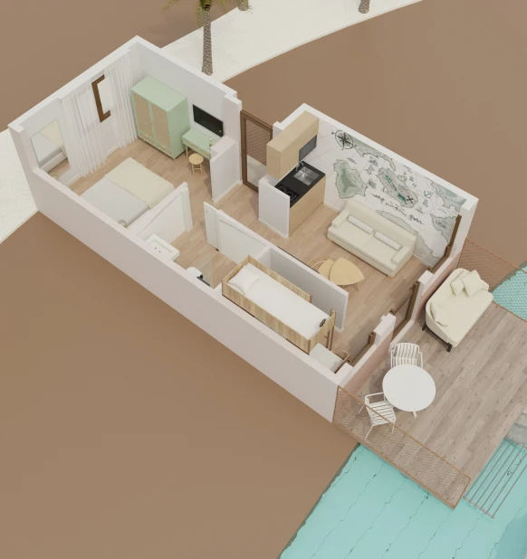 Paradise Island Swim-Up Lodge (premium)