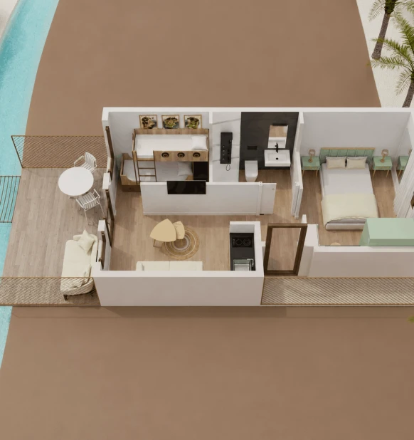 Paradise Island Swim-Up Lodge (premium)